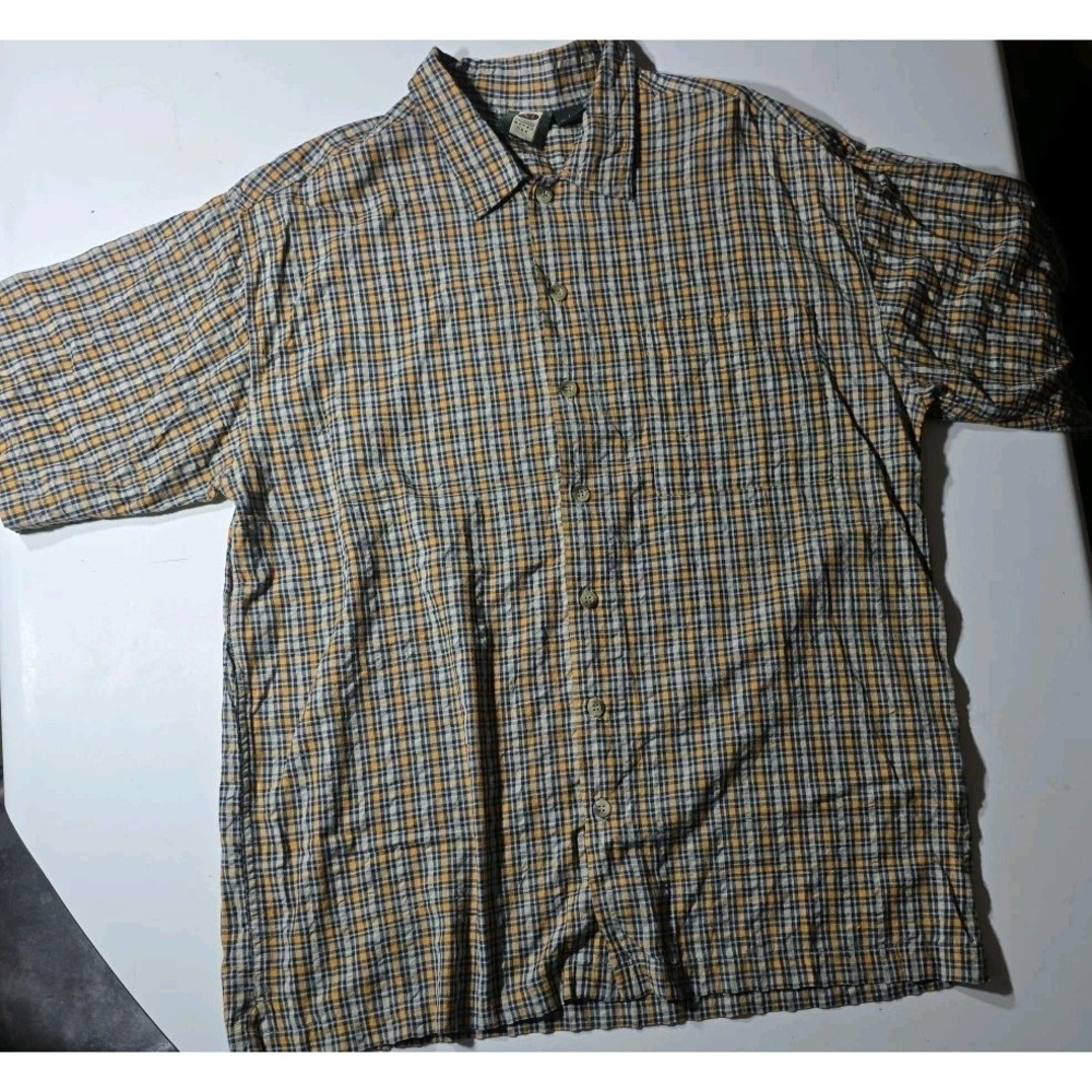 Vintage Metro One Shirt Mens Large Button Down Plaid Y2K‎ 90's Camp